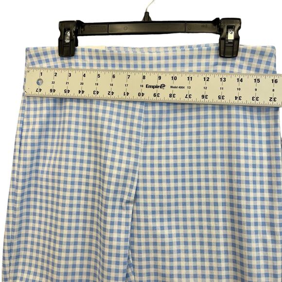 Crown & Ivy Crop Pants Size 10 Checkered Blue and White - Picture 7 of 12